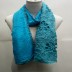 Cotton Half Net Stole- Sky Blue